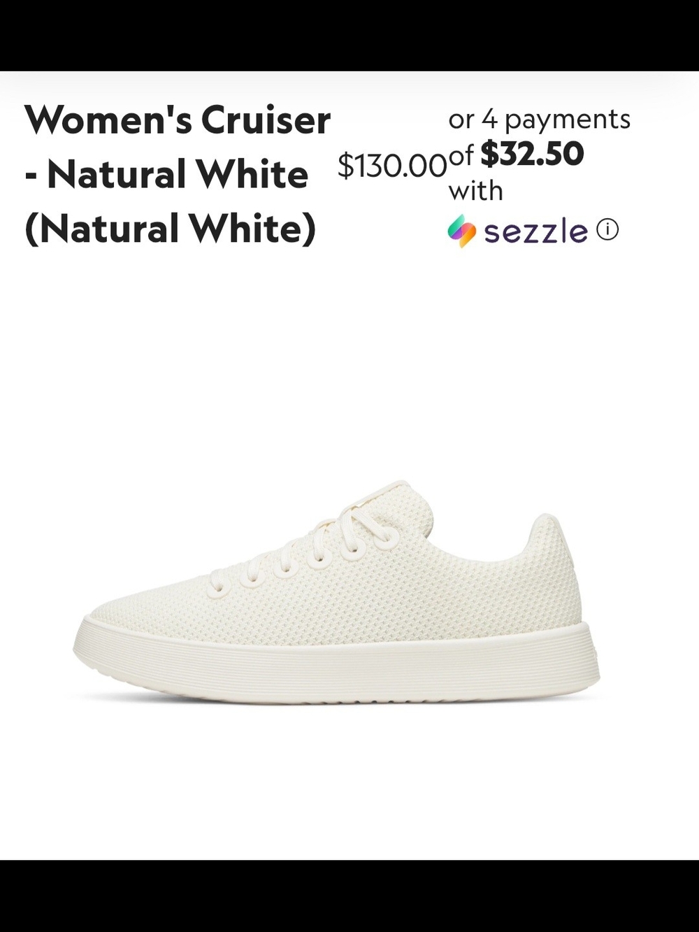 Allbirds Women's Cruiser Sneaker - Size 7.5